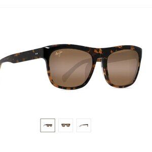 NWT $349.00 Maui Jim S-Turns  Tortoise with Honey Crystal Interior  HCL® Bronze